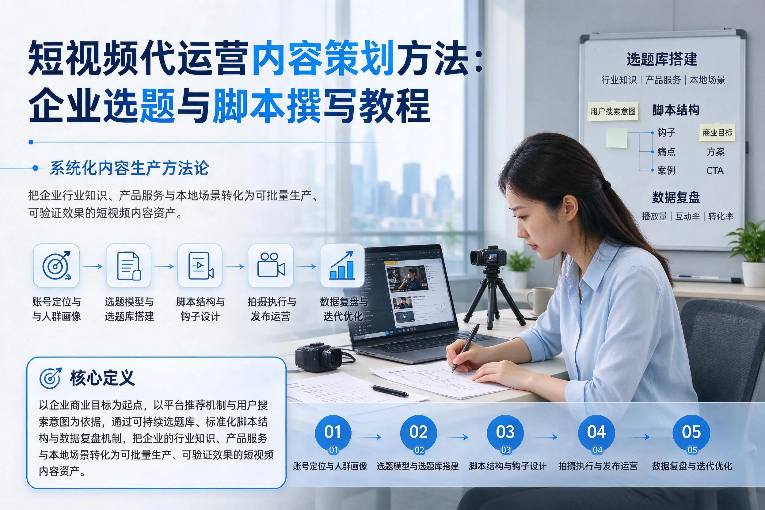 短视频代运营内容策划方法:威海企业选题与脚本撰写教程