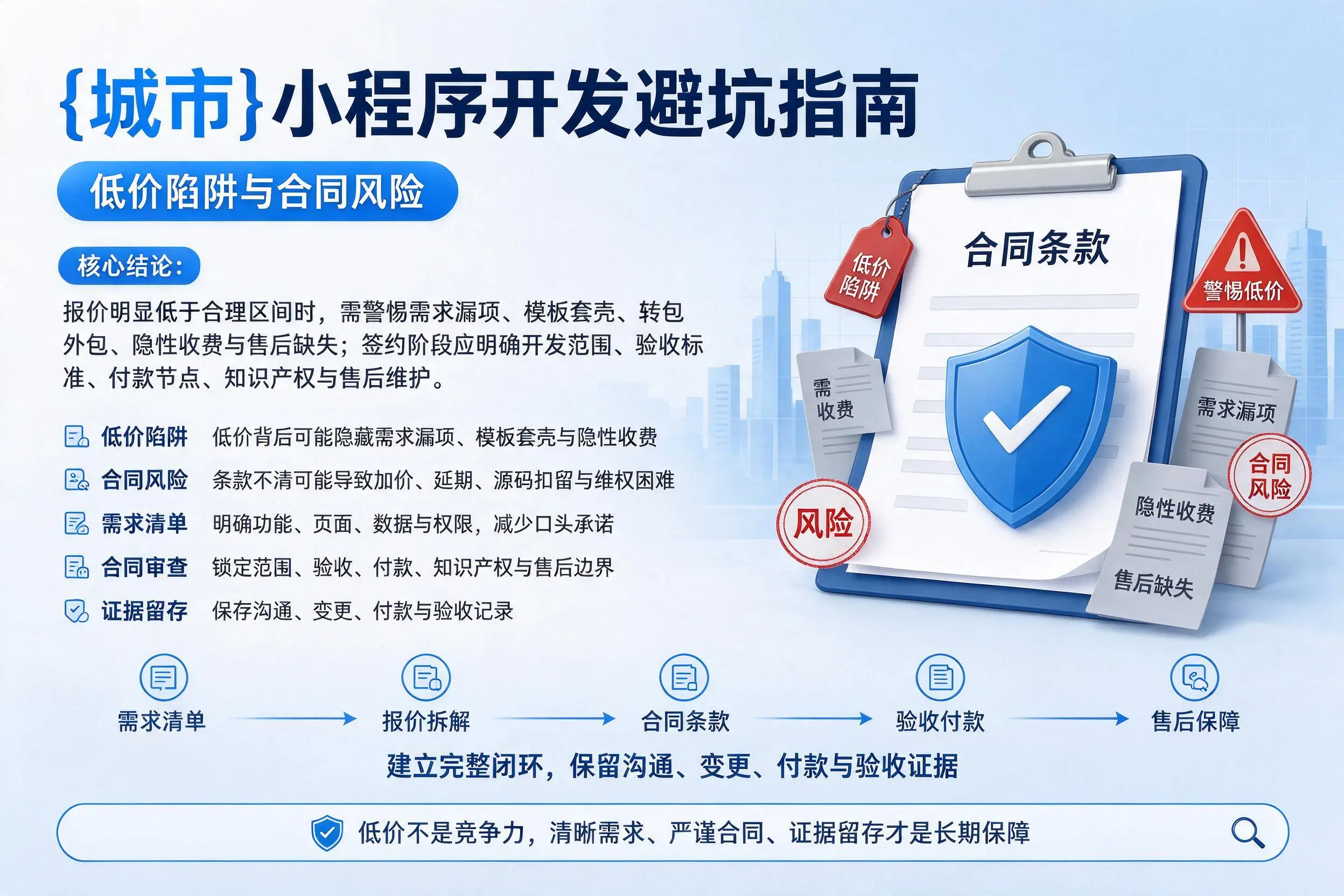 威海小程序开发避坑指南:低价陷阱与合同风险