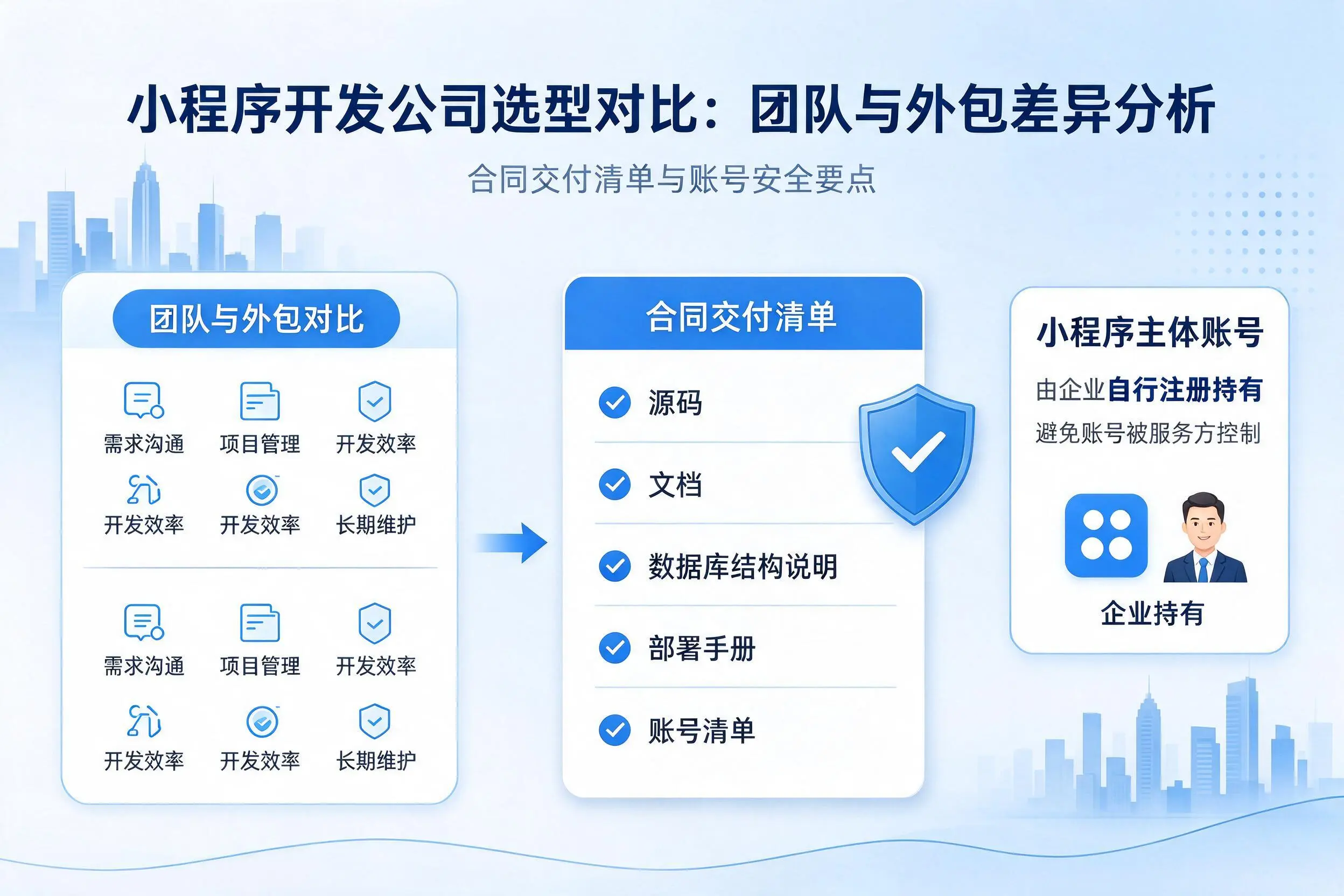 威海小程序开发公司选型对比：团队与外包差异分析