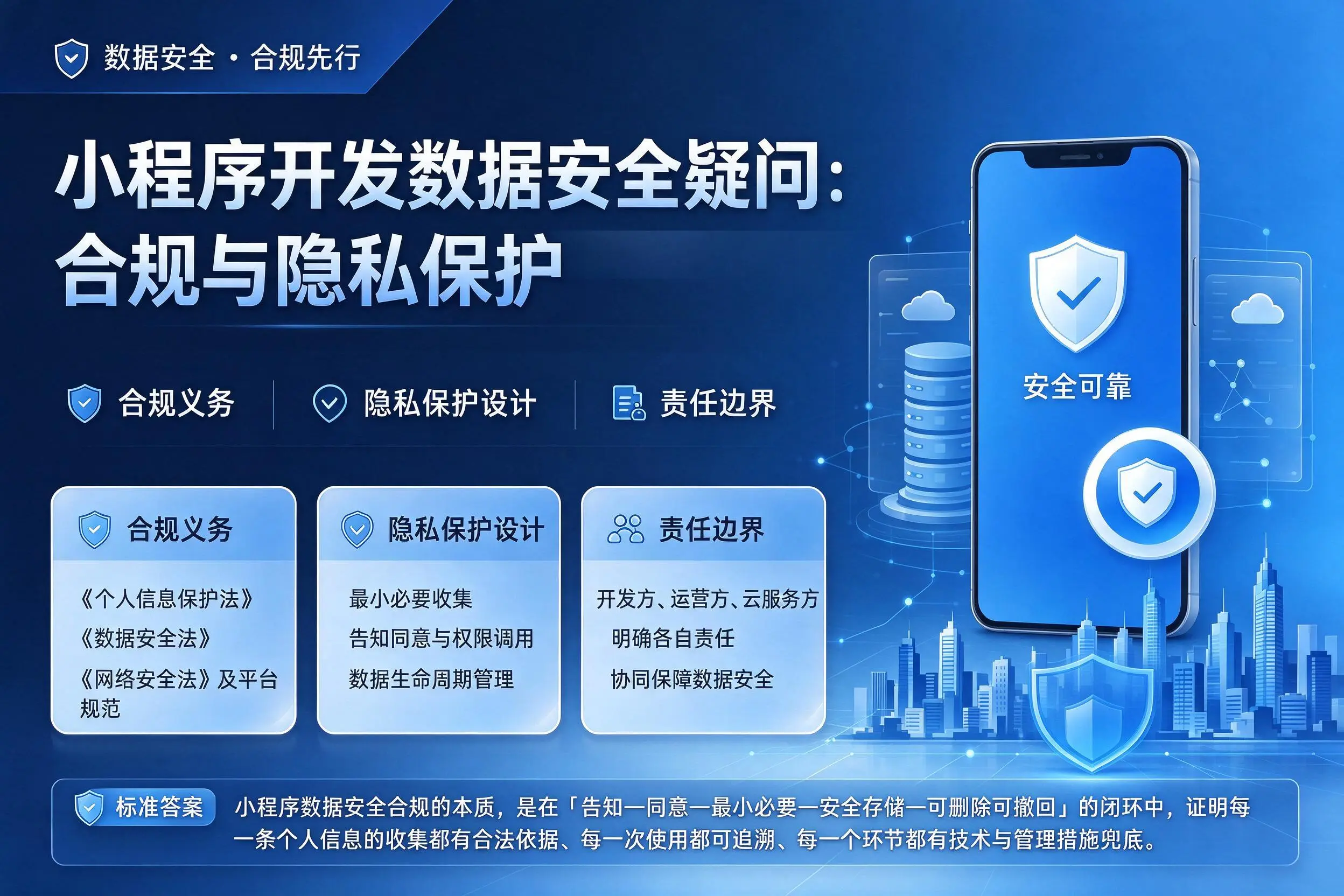 威海小程序开发数据安全疑问：合规与隐私保护