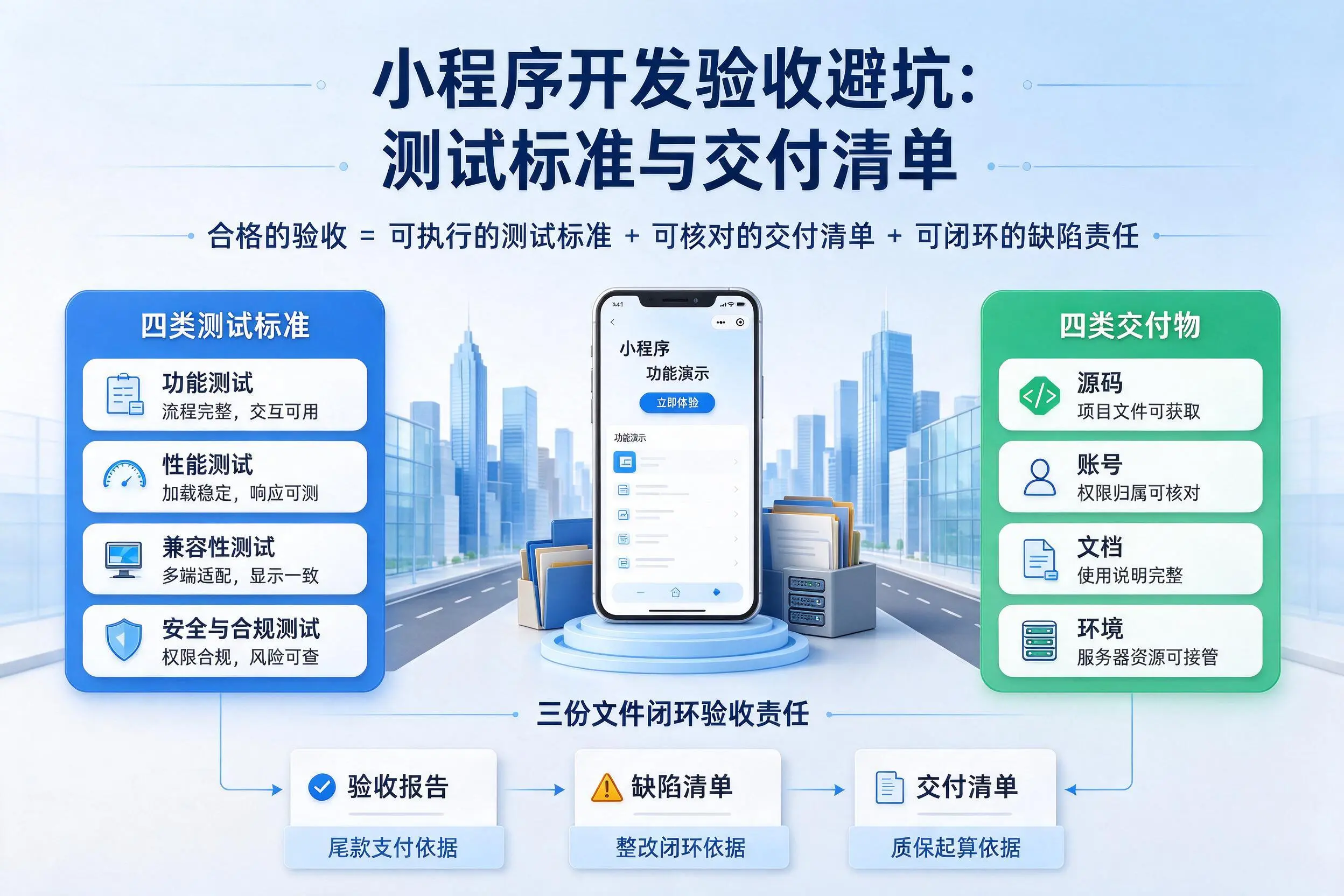 威海小程序开发验收避坑:测试标准与交付清单