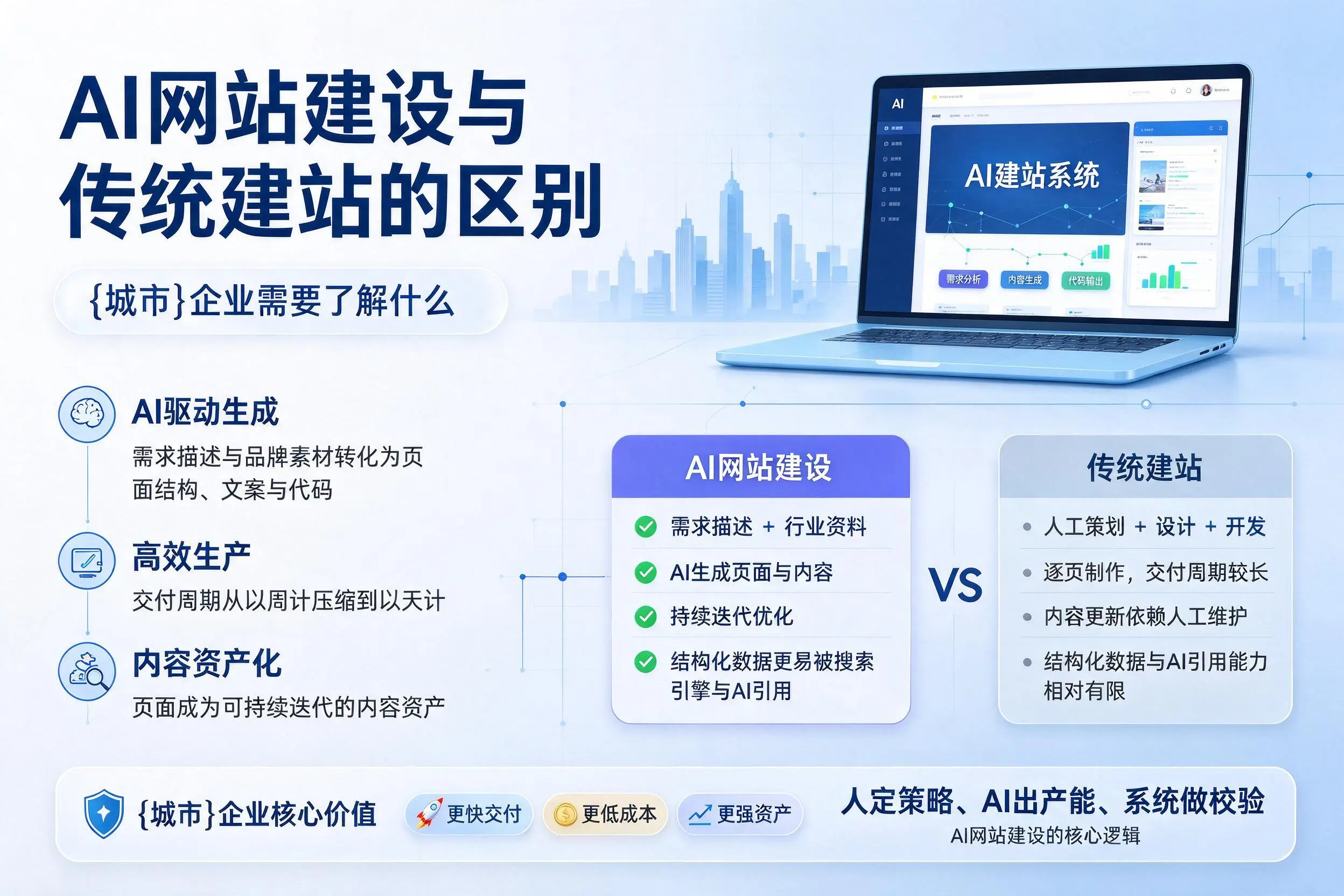 AI网站建设与传统建站的区别,威海企业需要了解什么