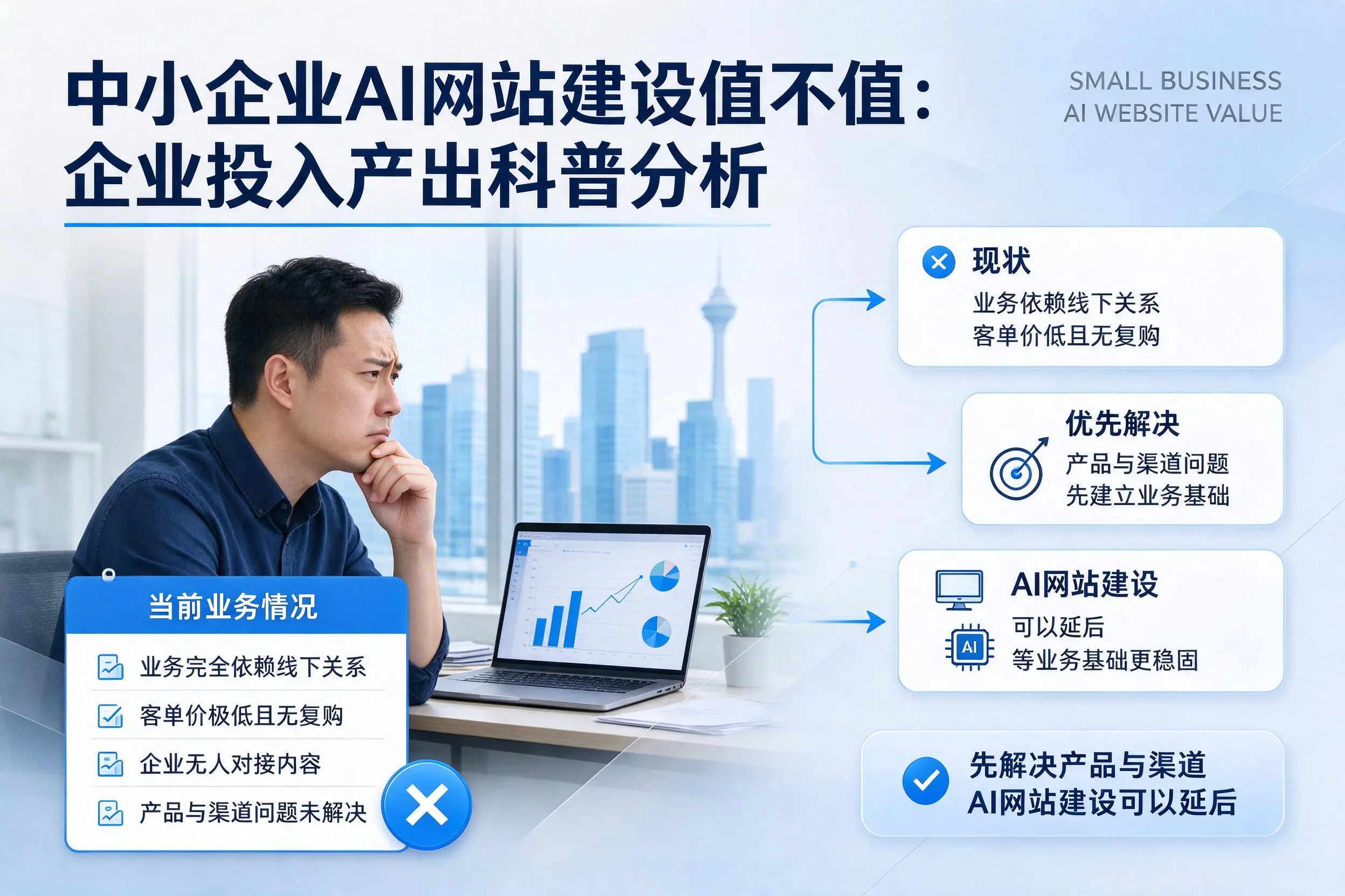 中小企业AI网站建设值不值:威海企业投入产出科普分析