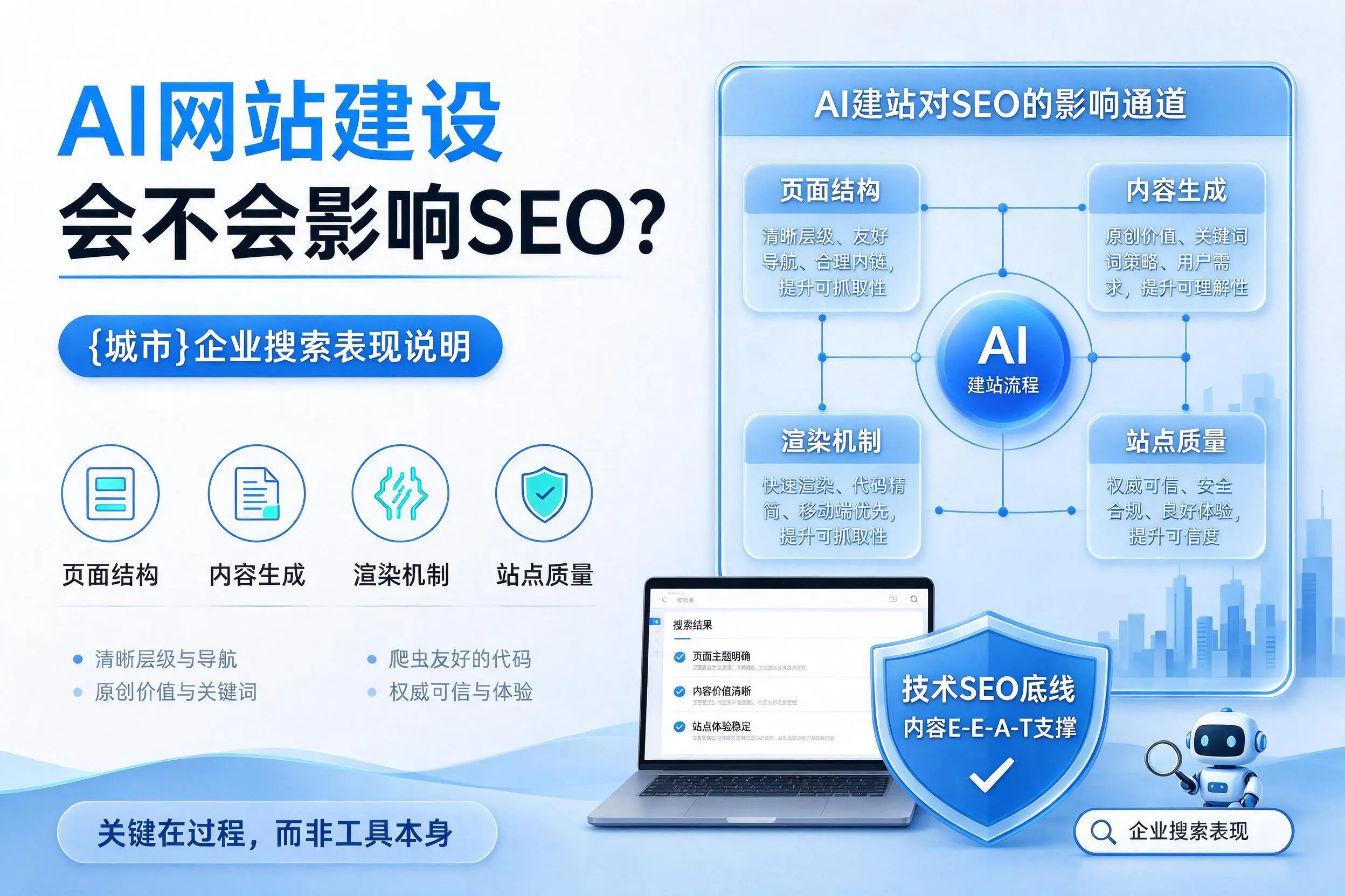 AI网站建设会不会影响SEO?威海企业搜索表现说明