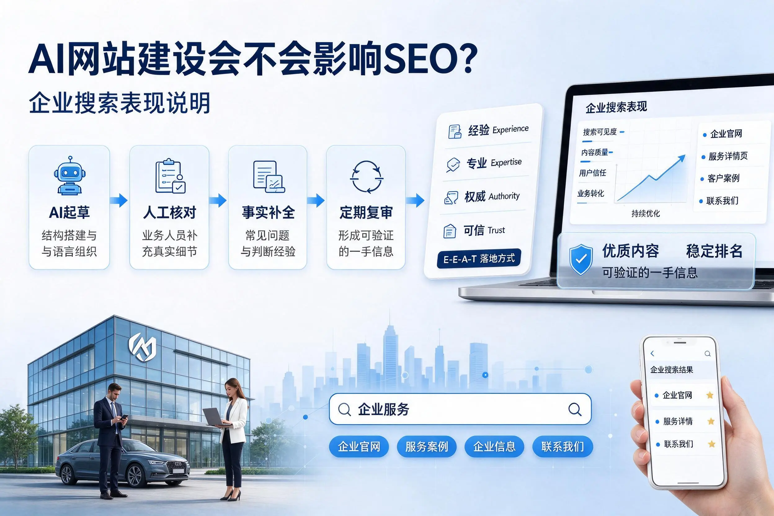 AI网站建设会不会影响SEO?威海企业搜索表现说明