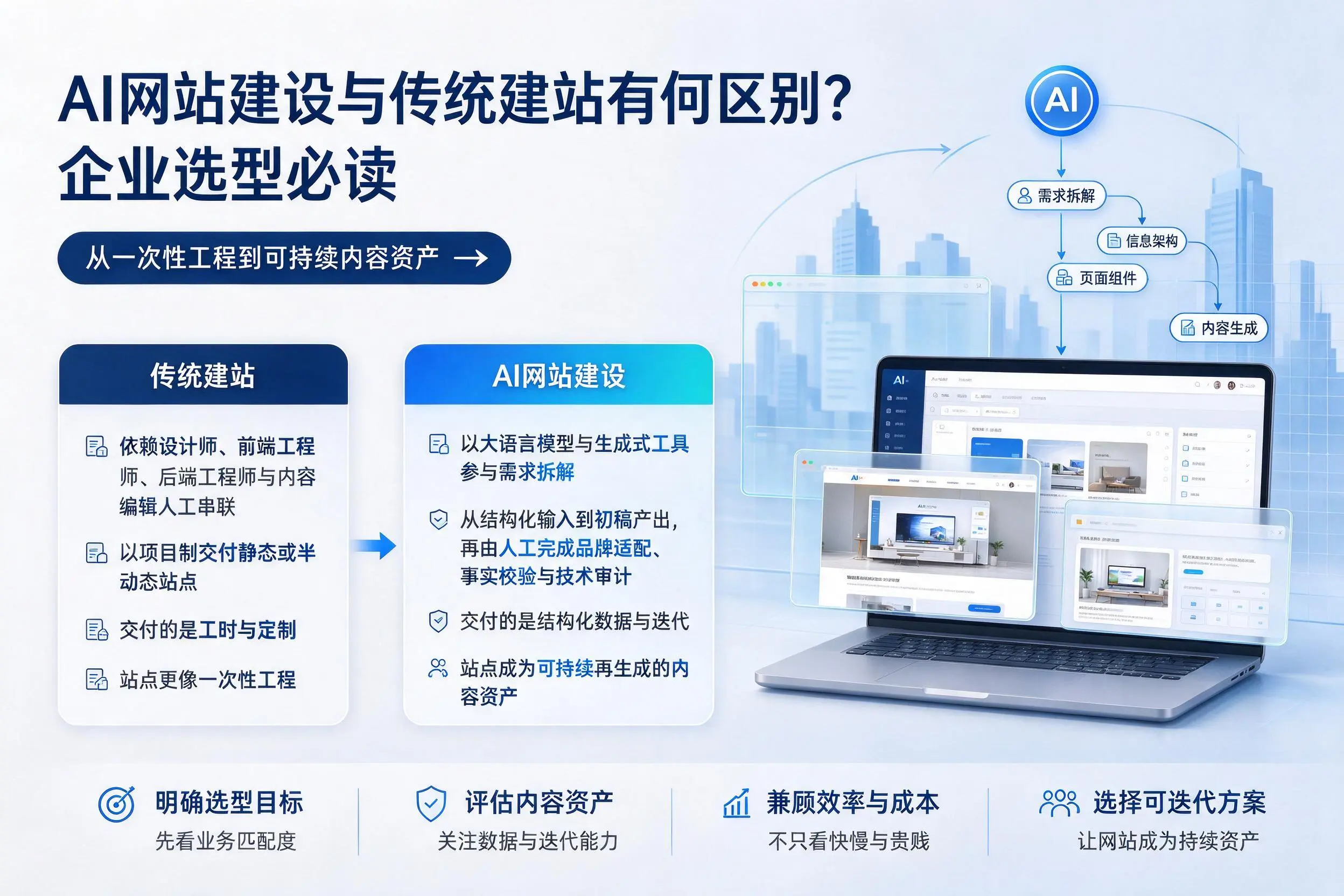 AI网站建设与传统建站有何区别?威海企业选型必读