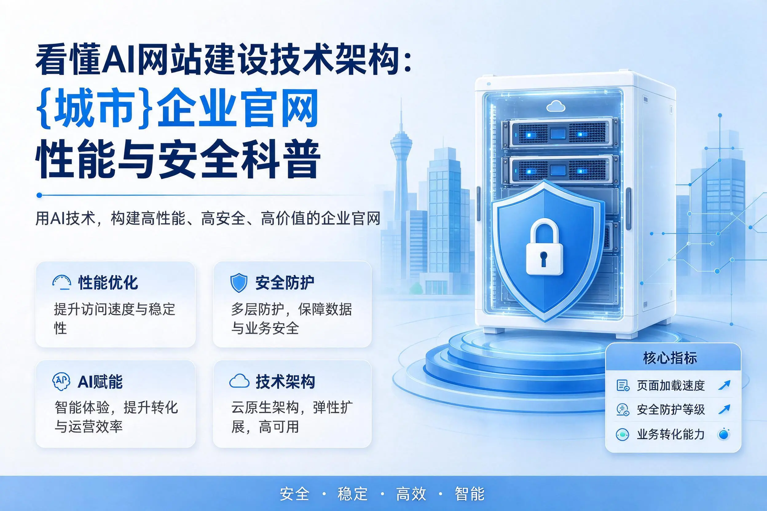 看懂AI网站建设技术架构：威海企业官网性能与安全科普