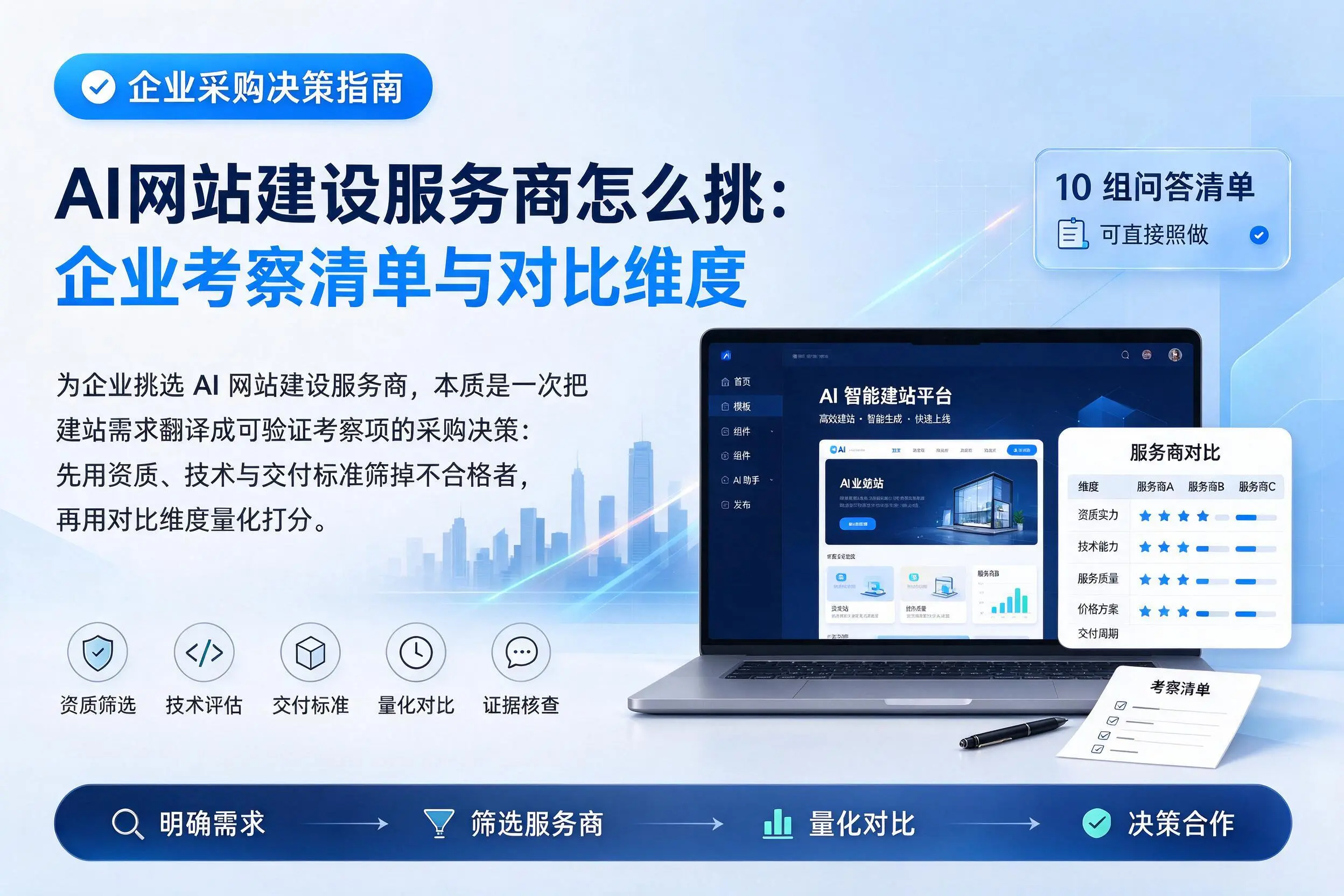 AI网站建设服务商怎么挑：威海企业考察清单与对比维度
