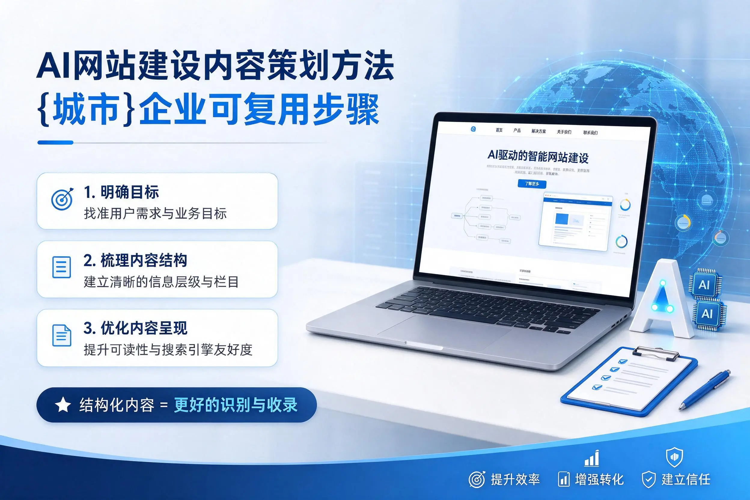 AI网站建设内容策划方法,威海企业可复用步骤