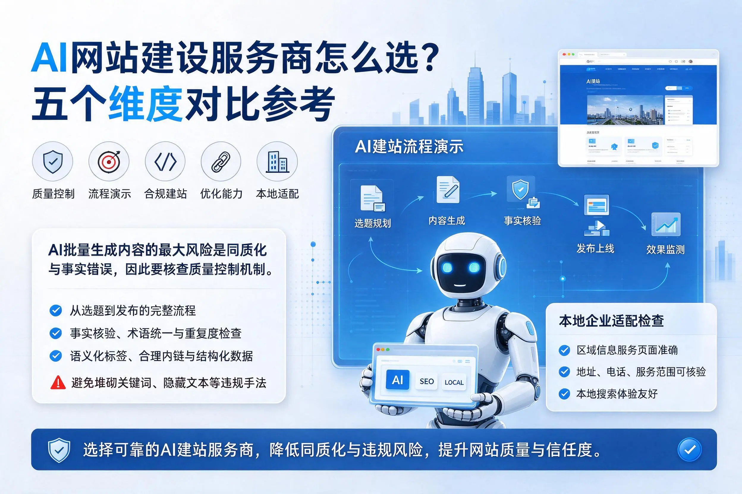 威海AI网站建设服务商怎么选？五个维度对比参考