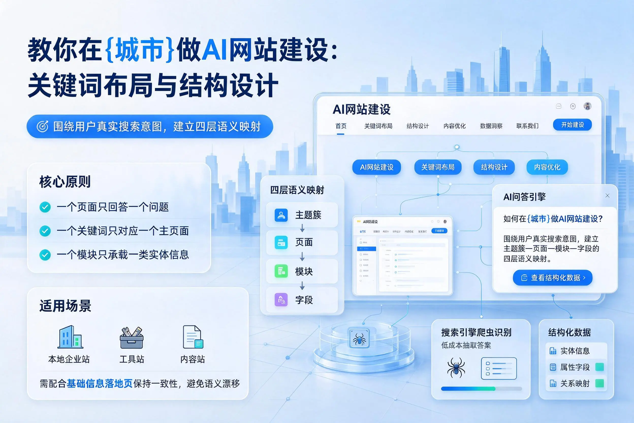 教你在威海做AI网站建设:关键词布局与结构设计