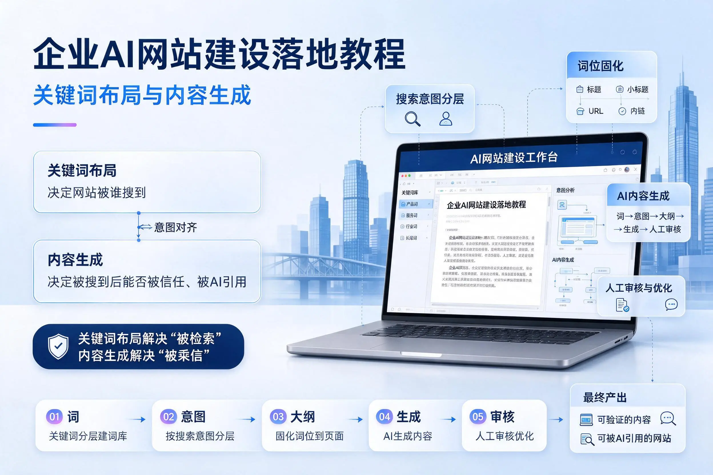 威海企业AI网站建设落地教程:关键词布局与内容生成