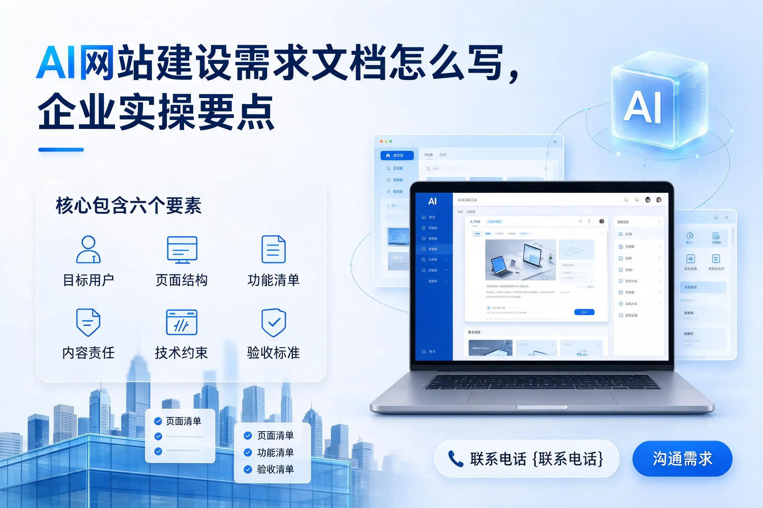 AI网站建设需求文档怎么写,威海企业实操要点