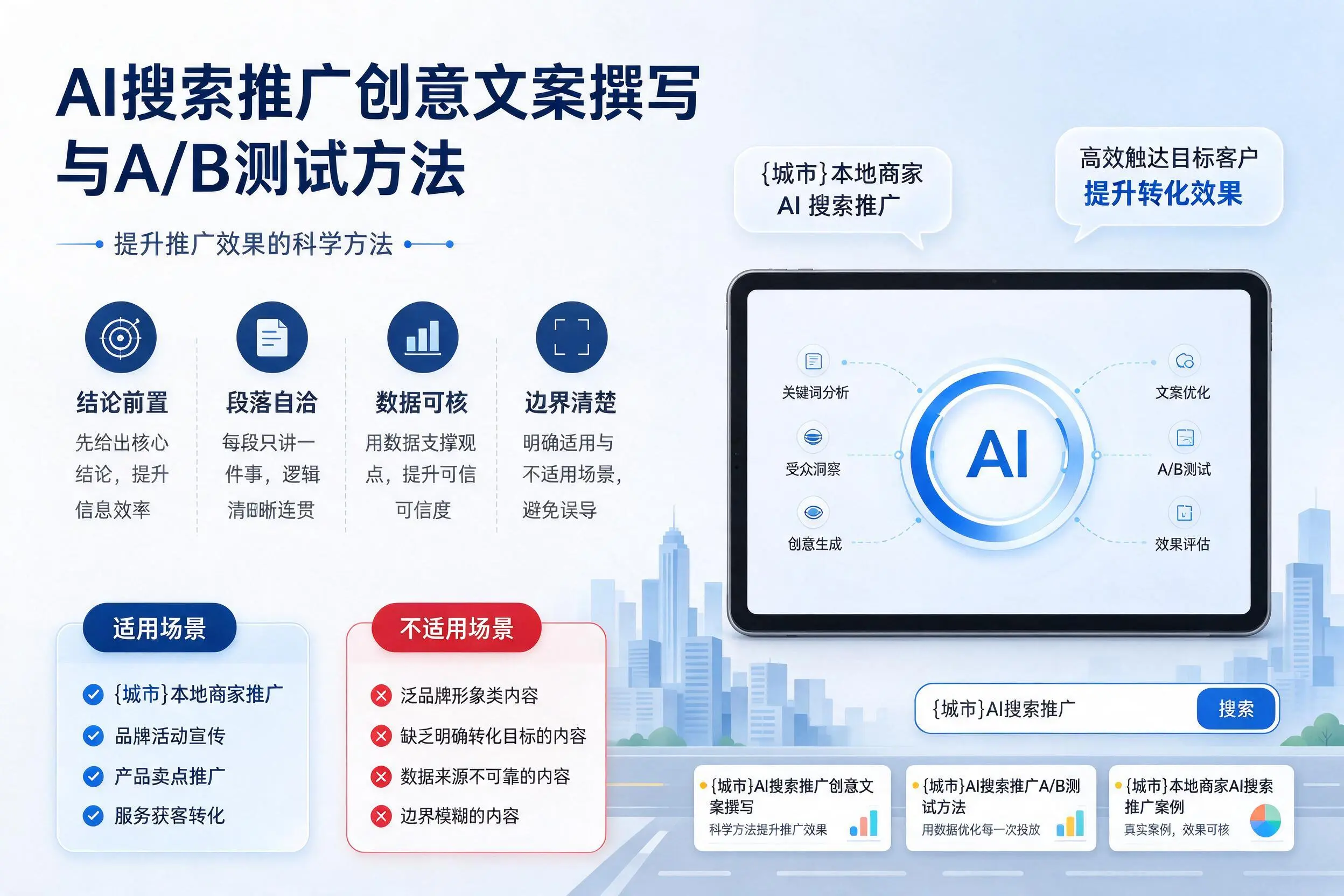 威海AI搜索推广创意文案撰写与A/B测试方法